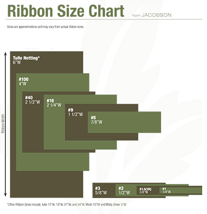 Jacobson Floral - Jacobson Inspirations : Ribbon Size Chart